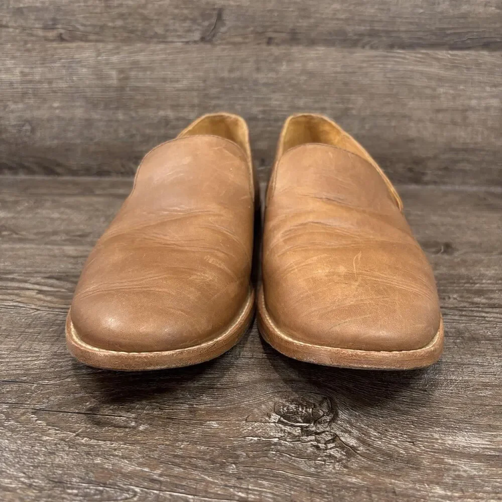 Tecovas Monterey Loafers Men's 10.5 D Brown Leather Handmade Slip On Dress Shoes